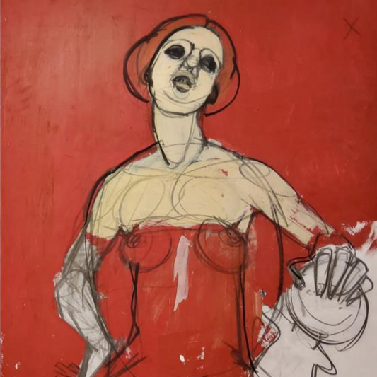 Tableau contemporain en liquidation judiciaire, art moderne sur toile avec cadre, collection Dépôt des offres, Alpes-Maritimes.